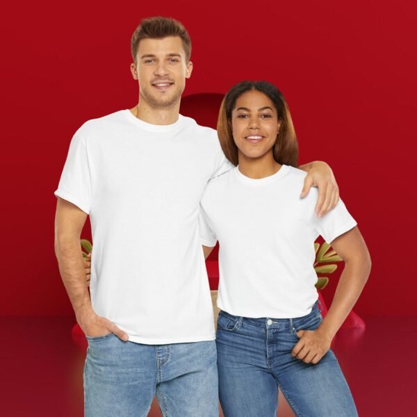 White color Unisex Tee - Image 12