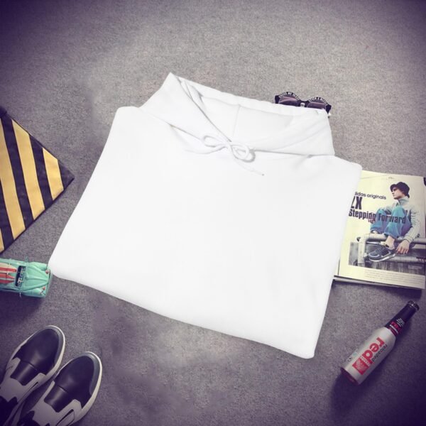 Unisex White Heavy Blend Hooded - Image 4