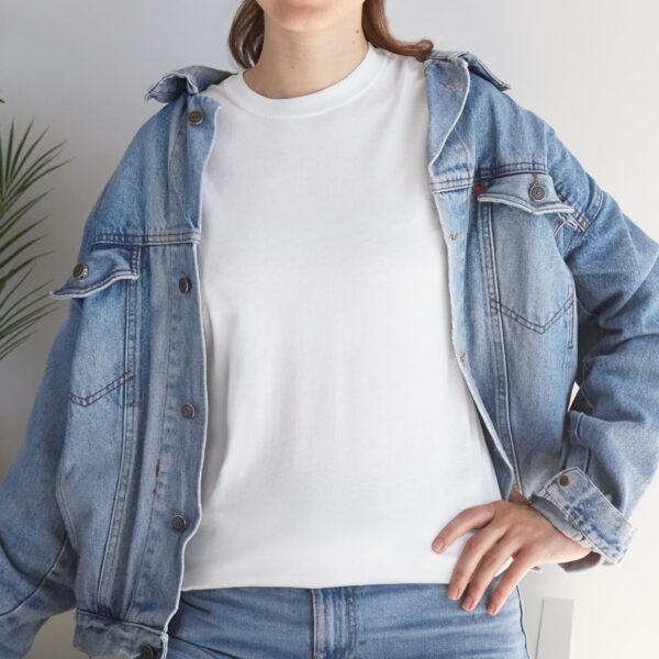White color Unisex Tee - Image 14