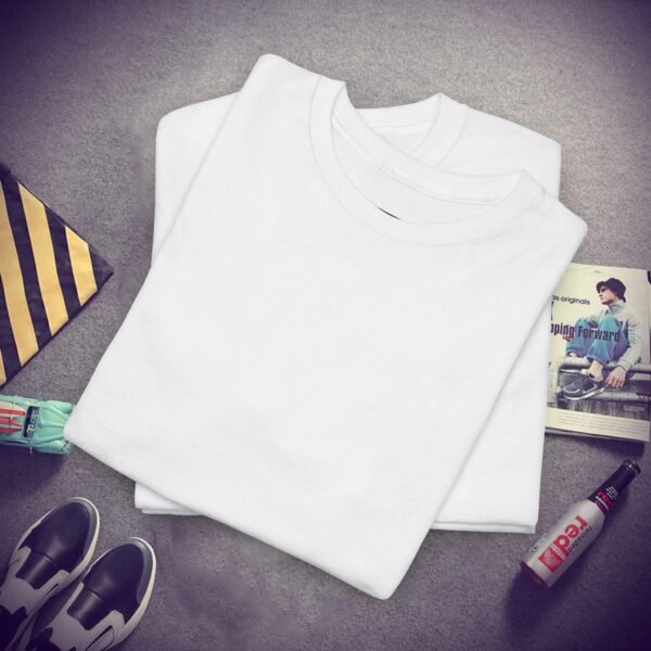 White color Unisex Tee - Image 7