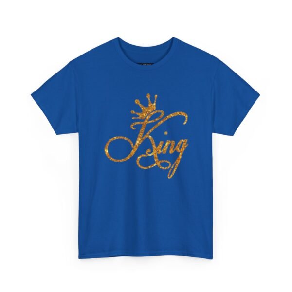 King Crown Unisex Heavy Cotton Tee - Bold Gold Design for Queens and Kings - Image 30