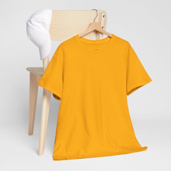 Gold color unisex Cotton Tee - Image 5