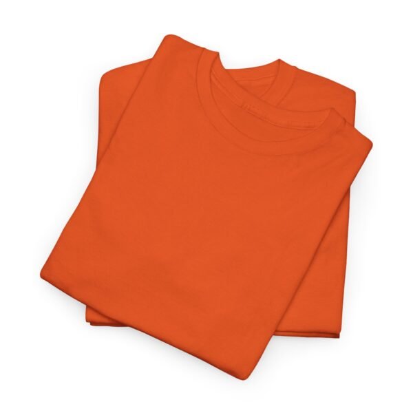 Orange color unisex Cotton Tee - Image 8