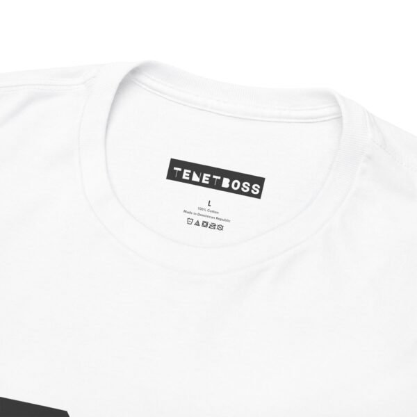 Unisex Heavy Cotton Tee - Minimalist Black X Design - Image 6