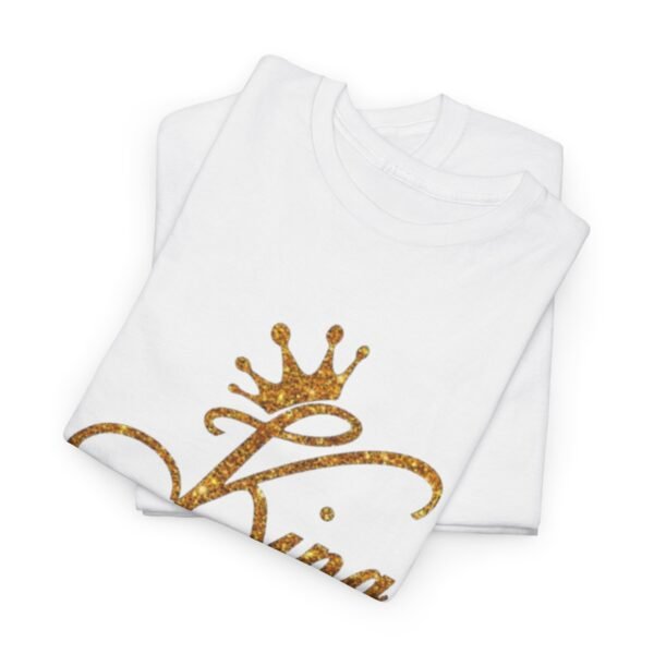 King Crown Unisex Heavy Cotton Tee - Bold Gold Design for Queens and Kings - Image 18