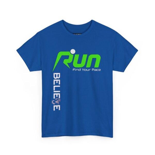 Motivational Running Tee - "Run Believe Find Your Pace" Unisex Heavy Cotton Shirt - Image 21