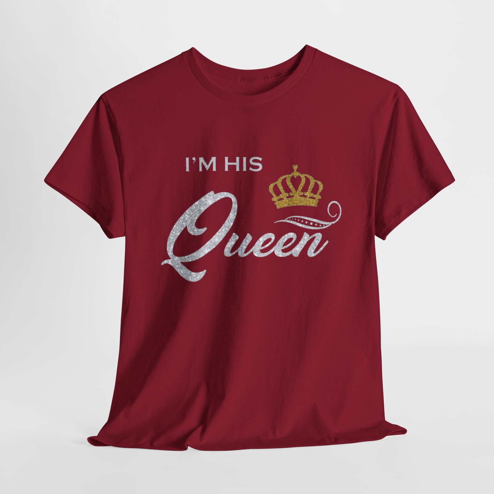 I'm His Queen Unisex Heavy Cotton Tee - Perfect Gift for Couples