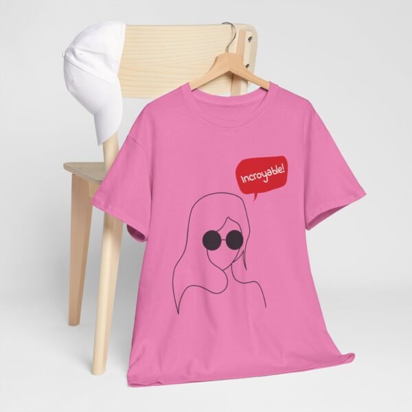 "Incredible Vibes" girls Heavy Cotton Tee - Stylish Graphic T-Shirt with Fun Sunglasses Design - Image 15