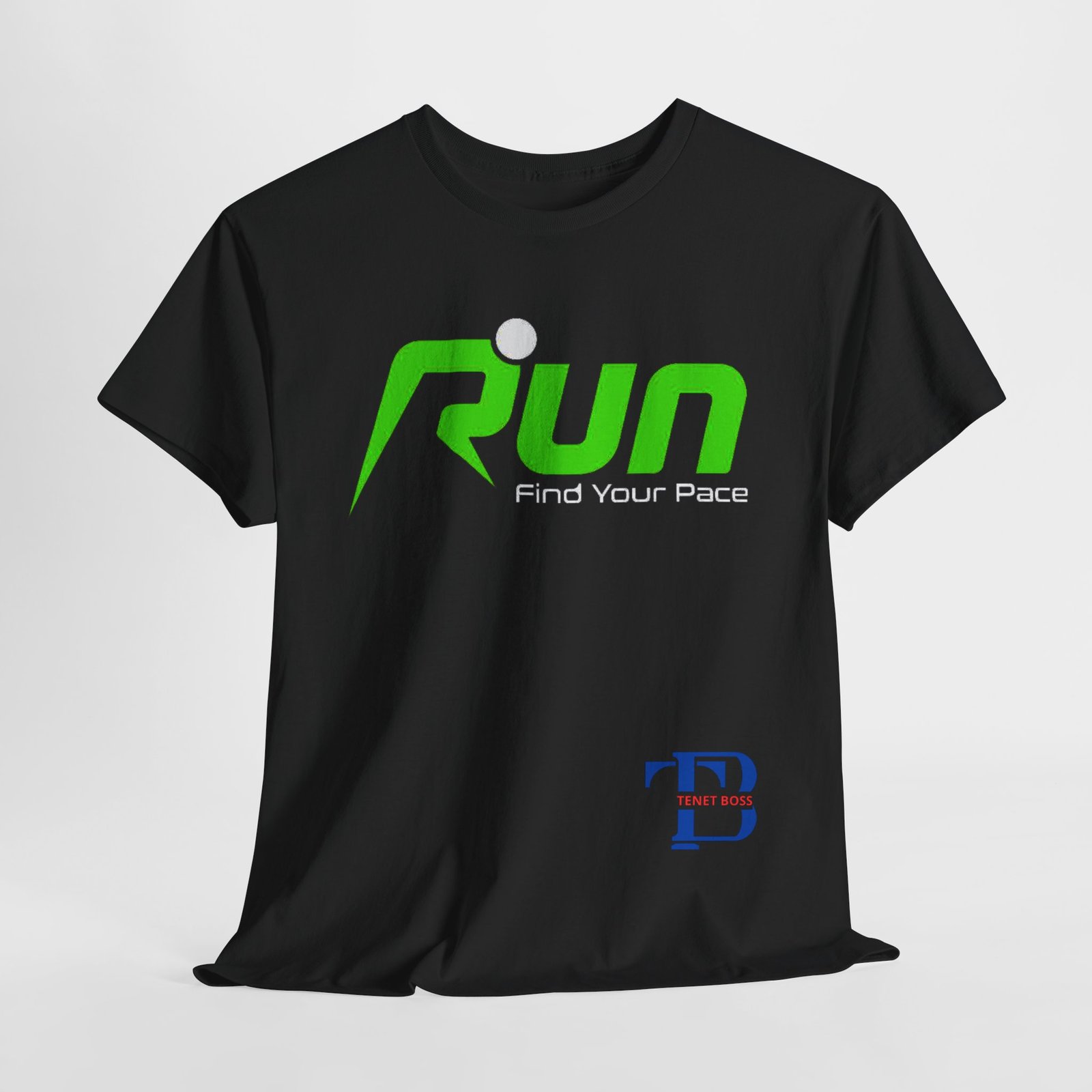 Unisex Heavy Cotton Tee - 'Run Your Pace' Motivational Fitness Shirt