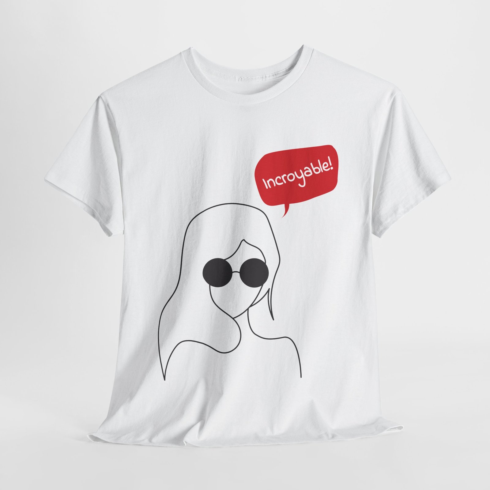 "Incredible Vibes" girls Heavy Cotton Tee - Stylish Graphic T-Shirt with Fun Sunglasses Design