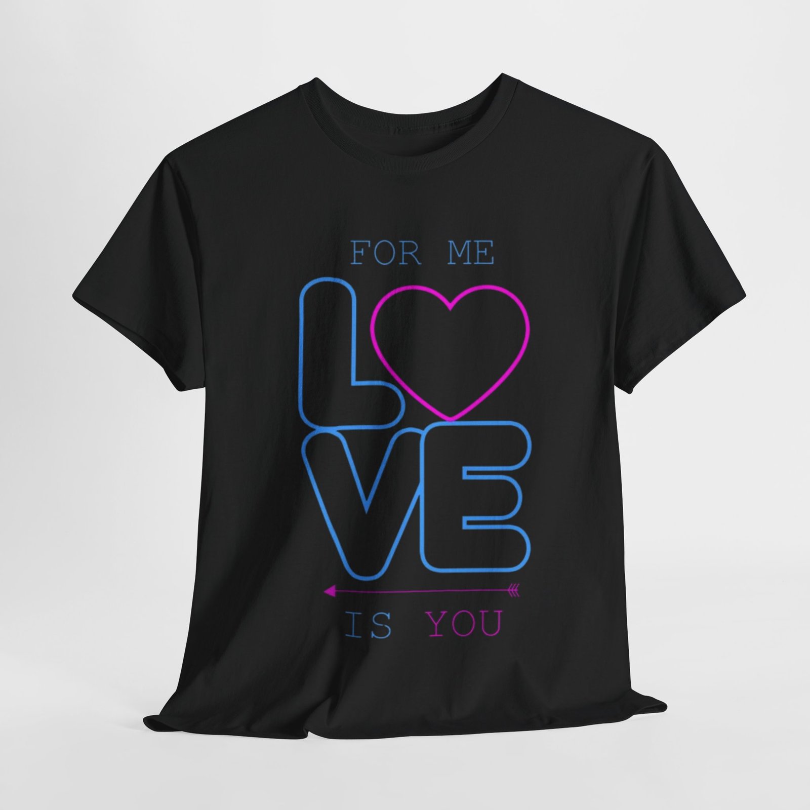 For Me Love Is You Unisex Heavy Cotton Tee - Stylish Relationship Gift for Couples
