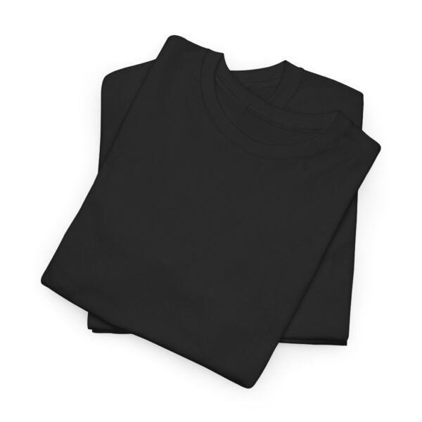 Black color unisex Cotton Tee - Image 8