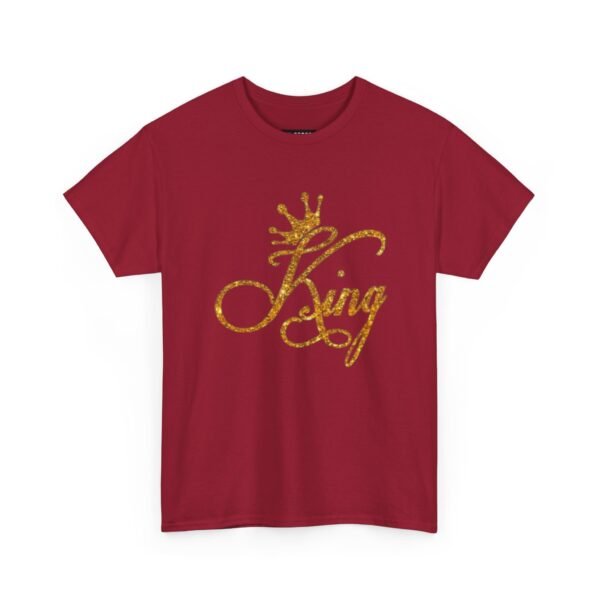 King Crown Unisex Heavy Cotton Tee - Bold Gold Design for Queens and Kings - Image 40