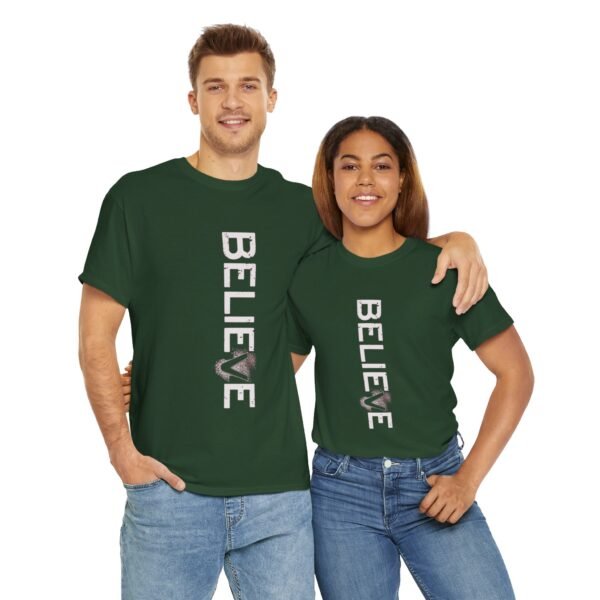 Inspirational 'BELIEVE' Unisex Heavy Cotton Tee - Image 22