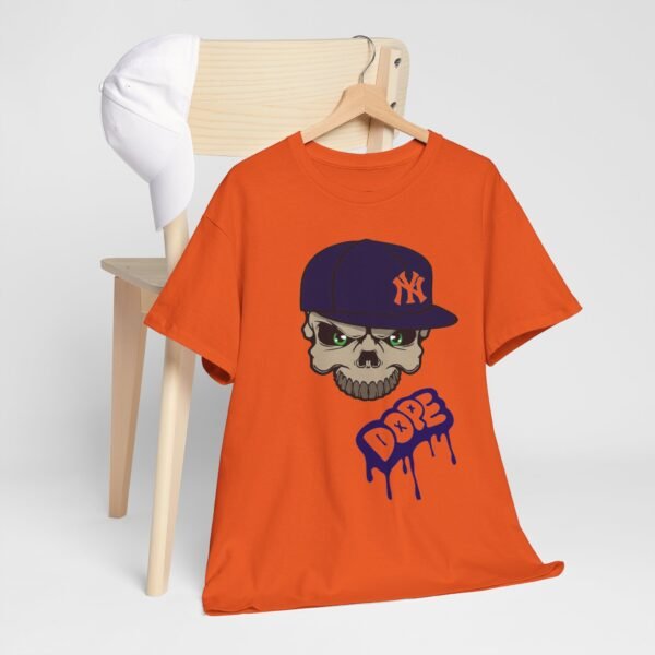 Dope Skull Unisex Heavy Cotton Tee - Streetwear Style - Image 5