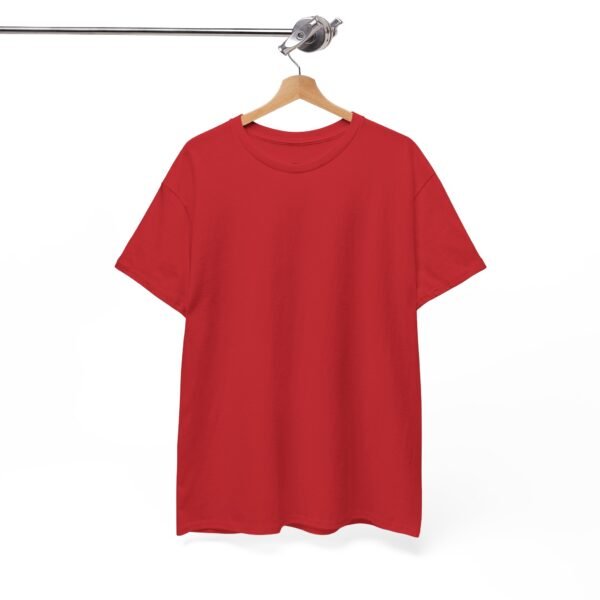 Red color unisex Cotton Tee - Image 2