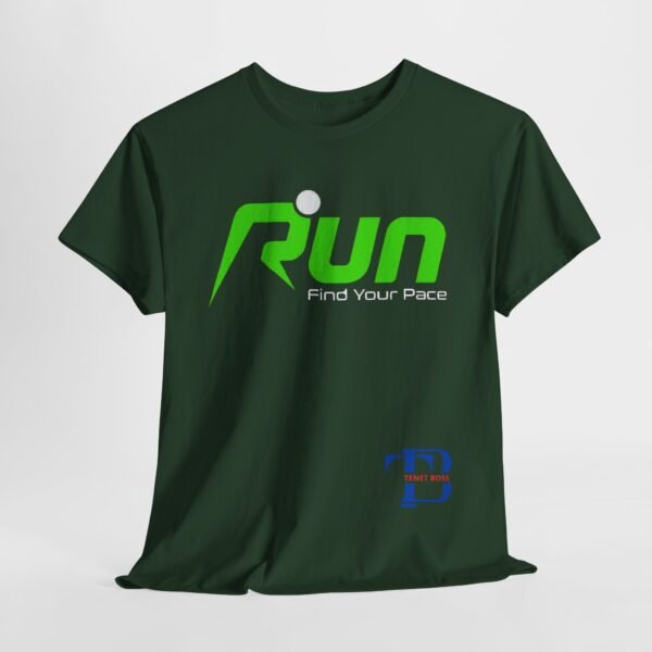 Unisex Heavy Cotton Tee - 'Run Your Pace' Motivational Fitness Shirt - Image 14