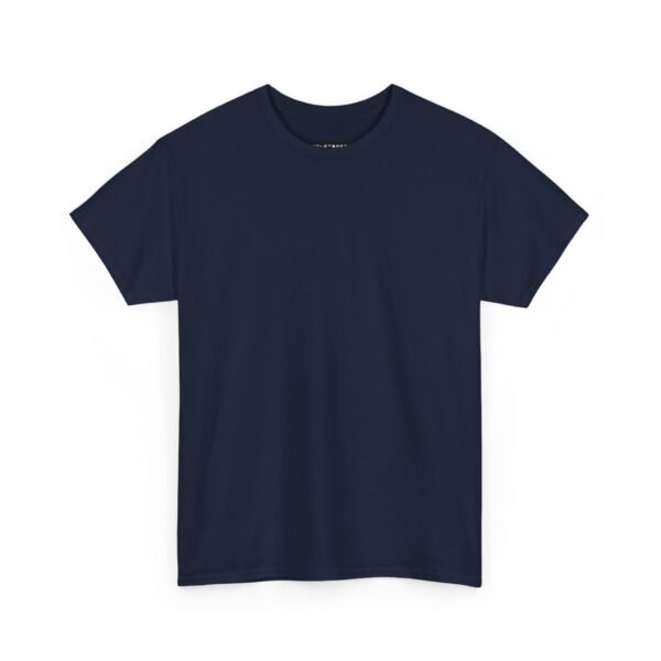 Navy color unisex Cotton Tee - Image 3