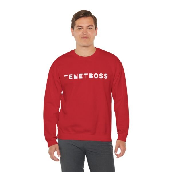 Trendy Unisex Crewneck Sweatshirt - 'TENETBOSS' Graphic - Image 5