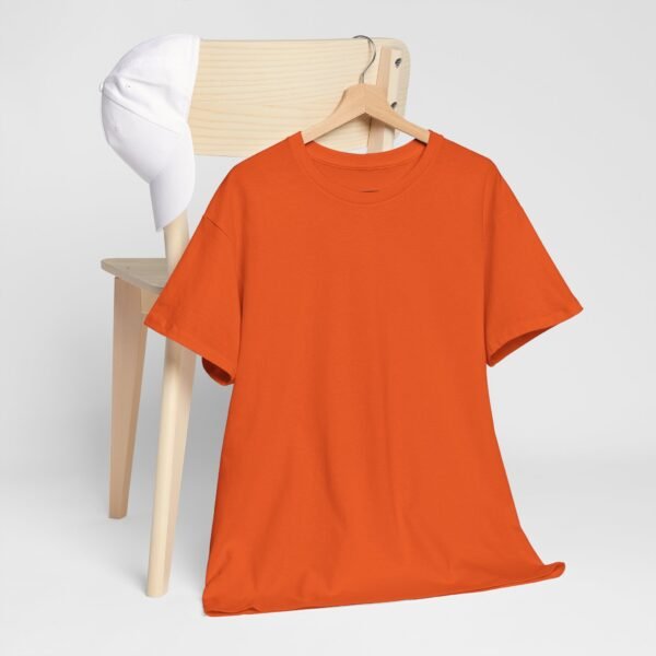 Orange color unisex Cotton Tee - Image 5