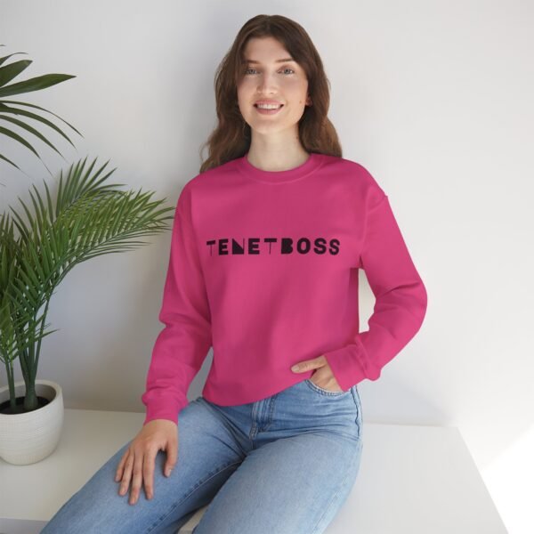 Trendy Unisex Crewneck Sweatshirt - 'TENETBOSS' Statement Piece - Image 11