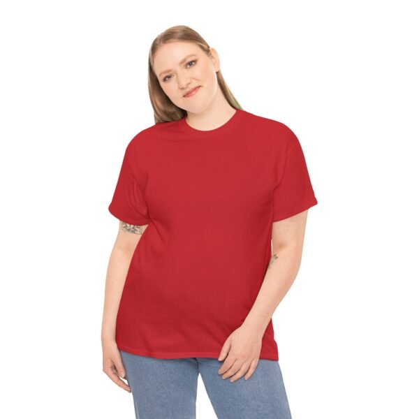 Red color unisex Cotton Tee - Image 9