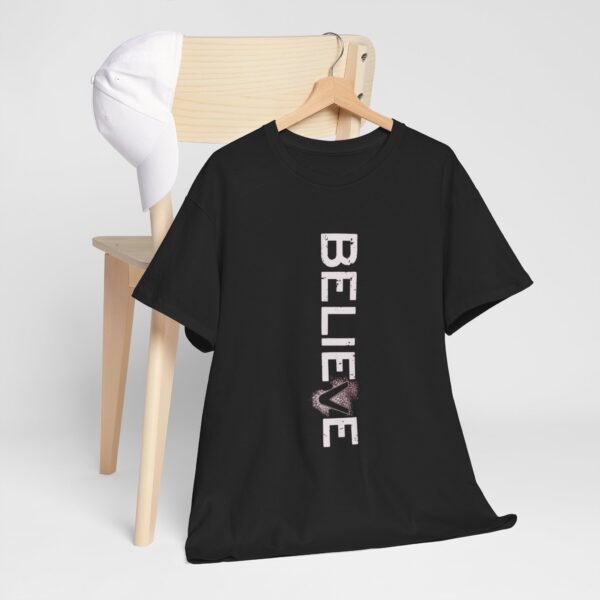Inspirational 'BELIEVE' Unisex Heavy Cotton Tee - Image 13