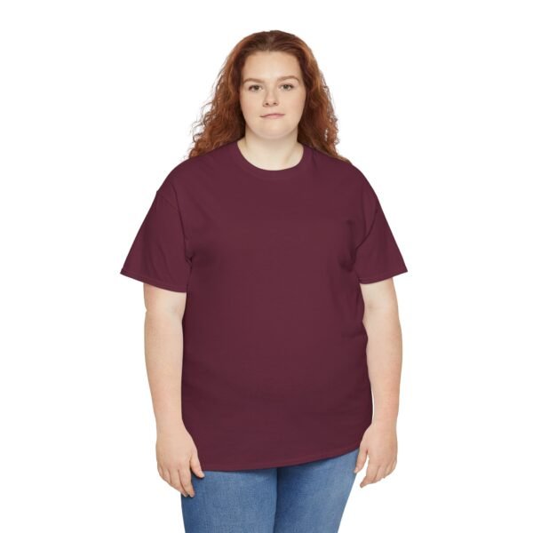 Maroon color unisex Cotton Tee - Image 9