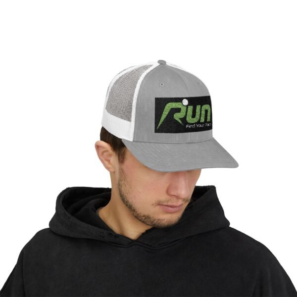 RUN Snapback Trucker Cap - Find Your Pace, Perfect for Runners and Outdoor Enthusiasts - Image 45