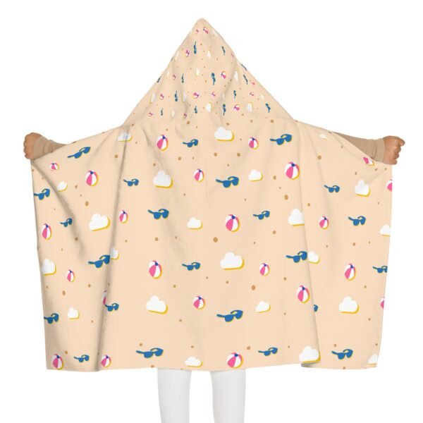 Kids' Fun Beach Hooded Towel with Colorful Pattern - Image 4