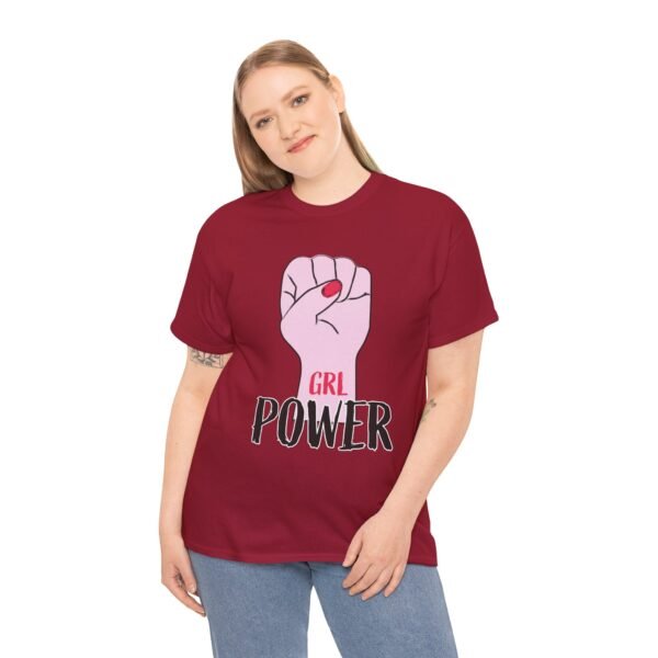 Empowered Women girls Heavy Cotton Tee - GRL POWER Graphic Shirt - Image 9