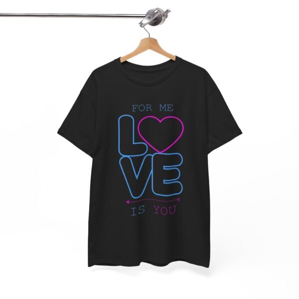 For Me Love Is You Unisex Heavy Cotton Tee - Stylish Relationship Gift for Couples - Image 4
