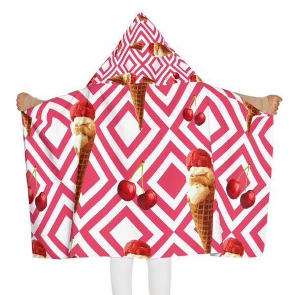 Ice Cream Delight Youth Hooded Towel - Fun and Stylish Swim Accessory - Image 4