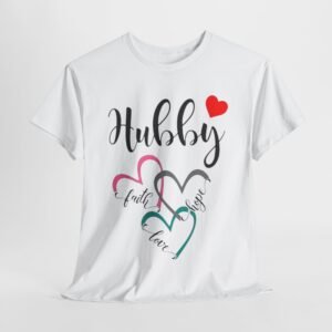 Hubby Love Hearts Unisex Heavy Cotton Tee - Perfect Gift for Husband