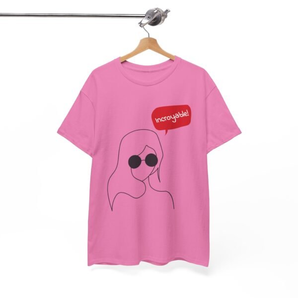 "Incredible Vibes" girls Heavy Cotton Tee - Stylish Graphic T-Shirt with Fun Sunglasses Design - Image 14