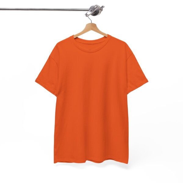 Orange color unisex Cotton Tee - Image 2