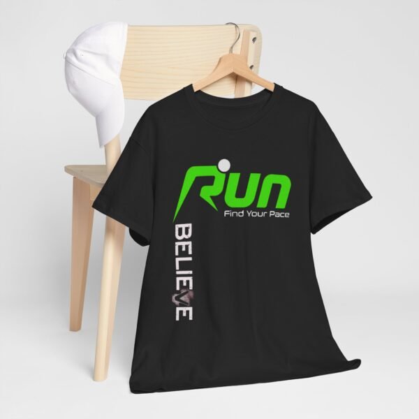 Motivational Running Tee - "Run Believe Find Your Pace" Unisex Heavy Cotton Shirt - Image 15