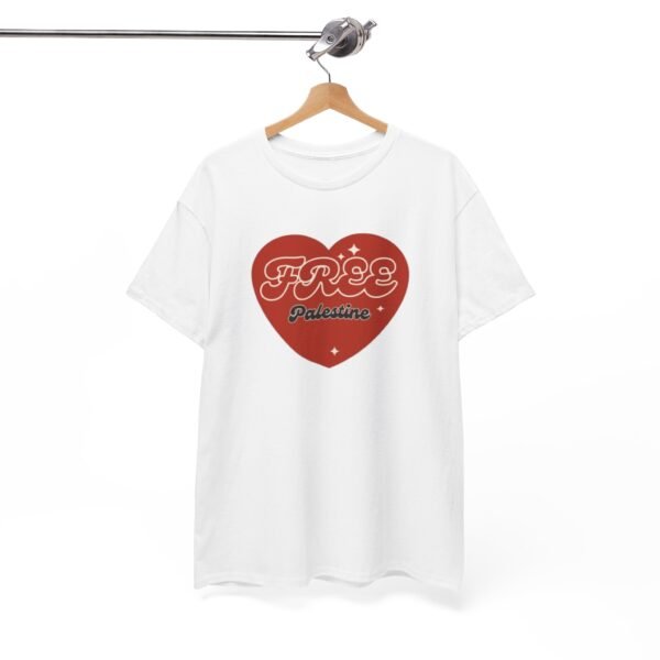 Free Palestine Heart Unisex Heavy Cotton Tee - Image 14