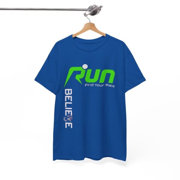 Motivational Running Tee - "Run Believe Find Your Pace" Unisex Heavy Cotton Shirt - Image 24