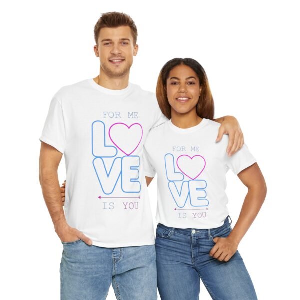 For Me Love Is You Unisex Heavy Cotton Tee - Stylish Relationship Gift for Couples - Image 19