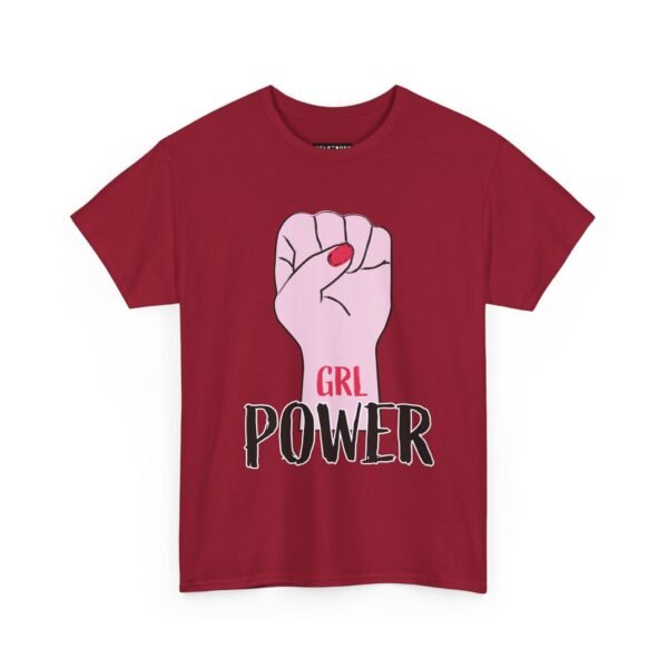 Empowered Women girls Heavy Cotton Tee - GRL POWER Graphic Shirt - Image 2
