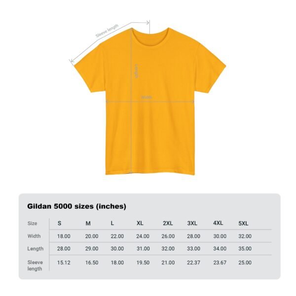Gold color unisex Cotton Tee - Image 10