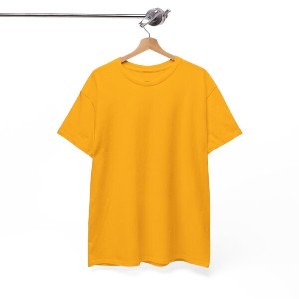 Gold color unisex Cotton Tee - Image 2