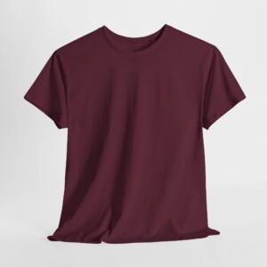 Maroon color unisex Cotton Tee