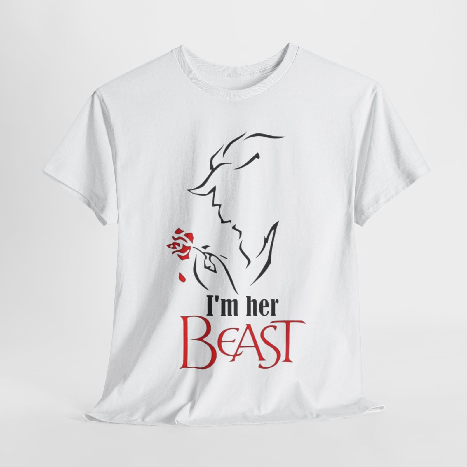 I'm Her Beast Unisex Heavy Cotton Tee - Romantic Couples Shirt