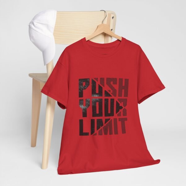 Motivational Unisex Heavy Cotton Tee - "Push Your Limit" - Image 5