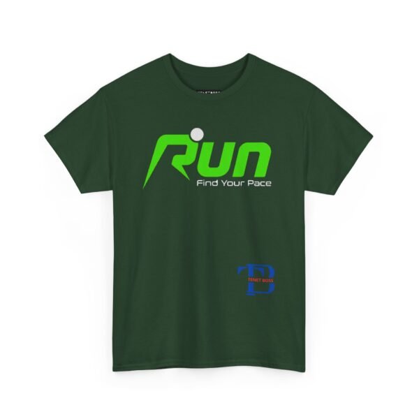 Unisex Heavy Cotton Tee - 'Run Your Pace' Motivational Fitness Shirt - Image 12