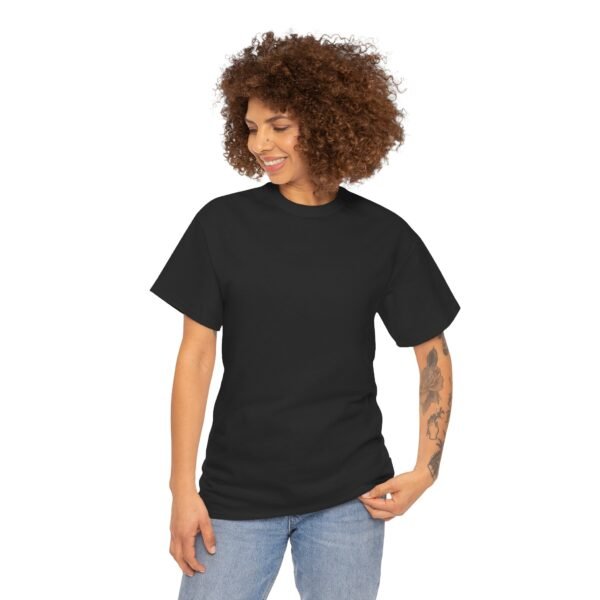 Black color unisex Cotton Tee - Image 10