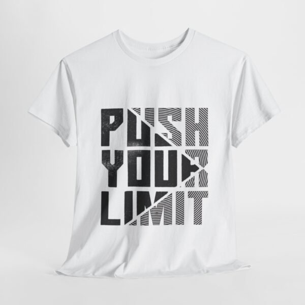 Motivational Unisex Heavy Cotton Tee - "Push Your Limit" - Image 13