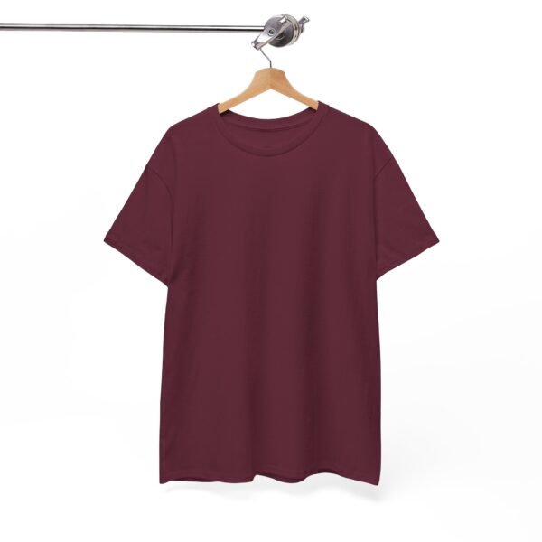 Maroon color unisex Cotton Tee - Image 2